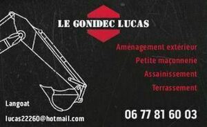 Le Gonidec Lucas Langoat, Terrassement, Construction de garage