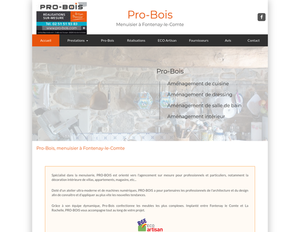 Pro-Bois Fontenay-le-Comte, Aménagement de cuisine, Agrandissement et extensions, Aménagement de dressing, Aménagement de salle de bain, Aménagement intérieur, Installation de fermetures, Isolation, Menuiserie intérieure