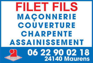 EURL FILET FILS Maurens, Maçonnerie générale, Agrandissement et extensions, Carrelage et dallage, Charpente, Construction de garage, Construction de maison, Construction de piscine, Couverture, Démolition de murs porteurs