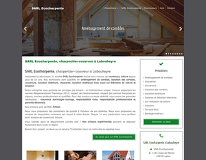 SARL Ecocharpente Trensacq, Couverture, Aménagement de combles, Charpente, Couverture, Isolation, Isolation des combles, Isolation extérieure, Isolation intérieure, Rénovation de toiture, Sur-élévation de toiture, Zinguerie et gouttières